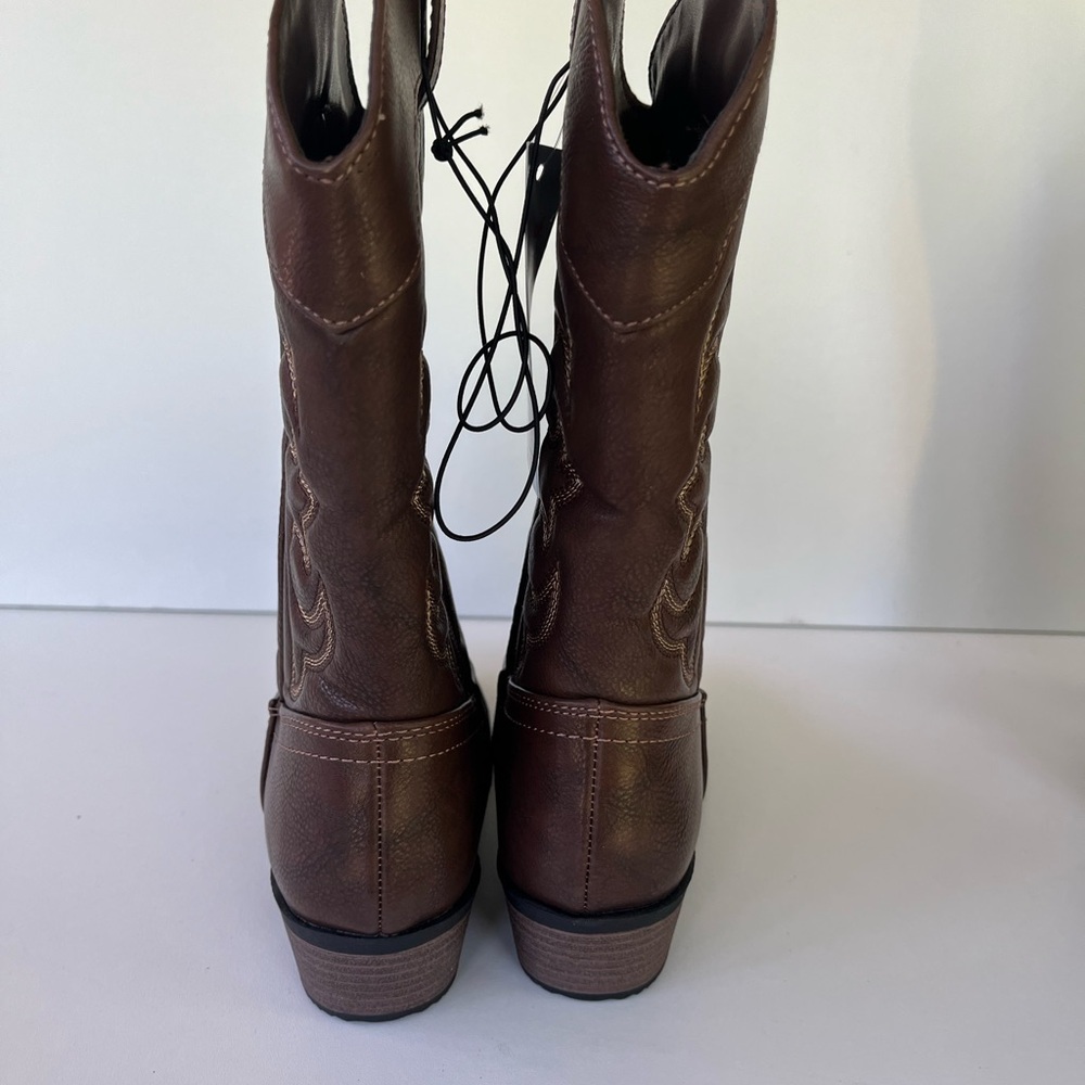 NEW Brown Western Kids Boots Size 3 - Picture 10 of 10